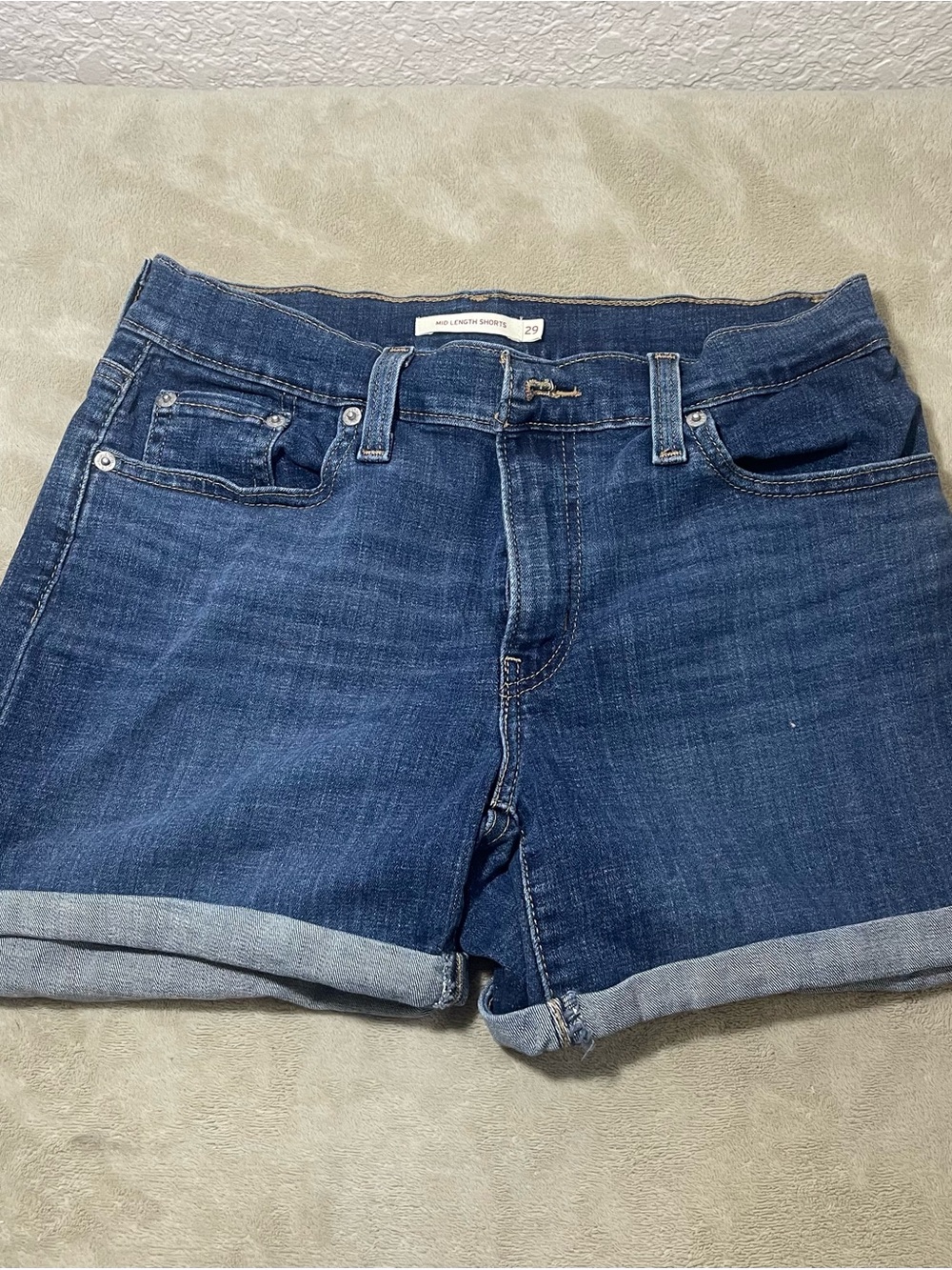 Levi's Dark Blue Denim Jean Shorts